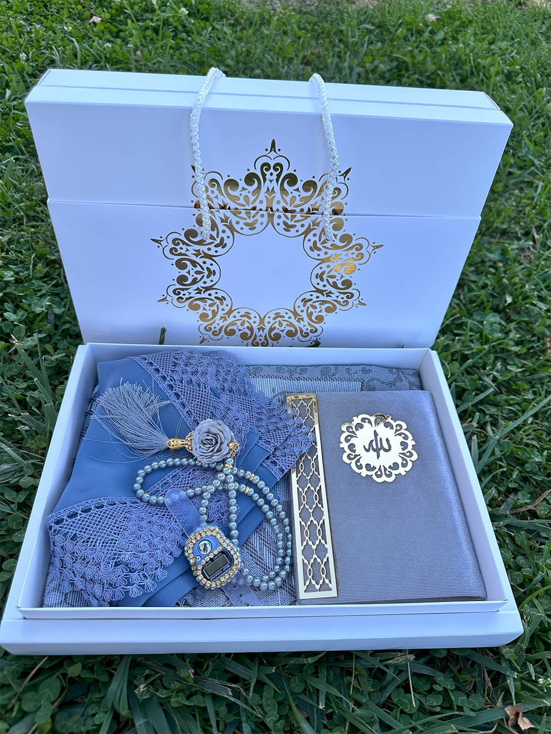 Elzem Anneler gününe Özel Tasarım: Çantalı & Kutulu Hediyelik Yasin!i-şerif Seti